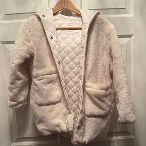 Cozy Cream Hooded Jacket for girls